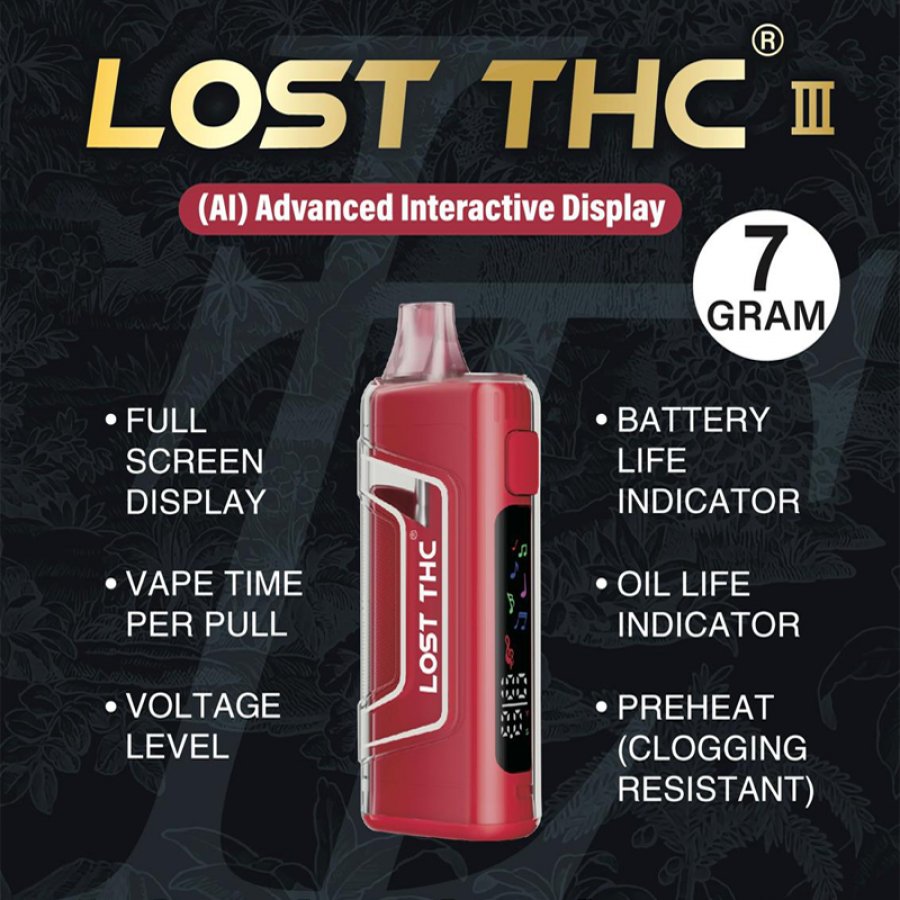 LOST THC 7GM DISPOSABLE (5CT / BX) - Square DistributionLOST VAPE