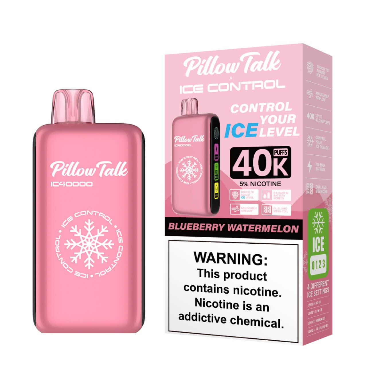 PILLOW TALK ICE CONTROL 40000 PUFFS | PACK OF 5 - Square DistributionPILLOW