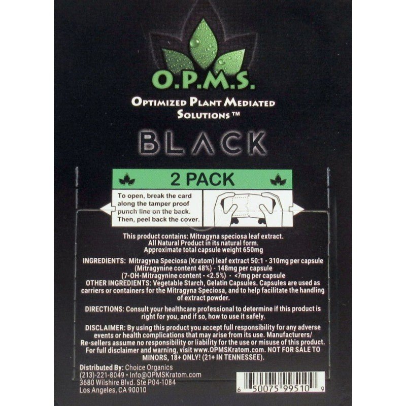 Black 2ct Capsules 10/Pack - SquaredistributionOPMS