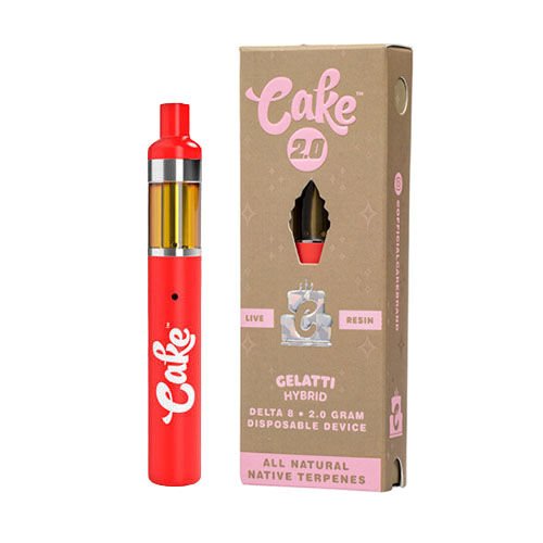 CAKE 2.0 Delta 8 Live Resin Disposable Device 2 Gram - Display of 05 - SquaredistributionCAKE