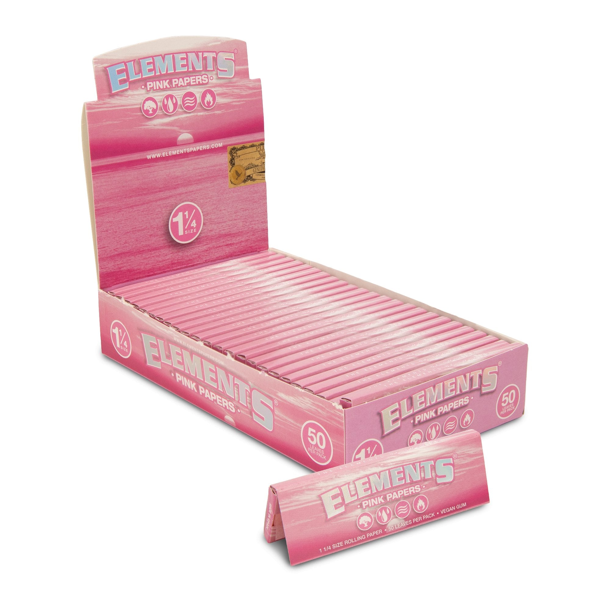 ELEMENTS PINK PAPERS-1-1/4SIZE - SquaredistributionELEMENTS