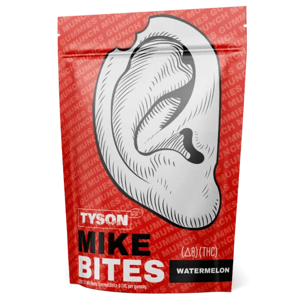 MIKE TYSON D8-THC BITES GUMMIES 25MG 10/DISPLAY - SquaredistributionTYSON