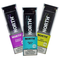 North 10ML 5000 Puffs 550mAh Prefilled Nicotine Salt Rechargeable Disposable Vape Device With Mesh Coil & E-liquid & Battery Indicator - Display of 10 - SquaredistributionNORTH