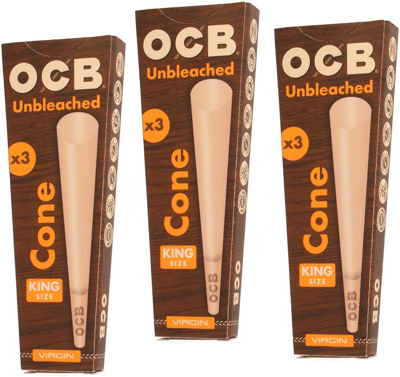 OCB UNBLEACHED 1/4 CONES 6CT 32PK - SquaredistributionOCB