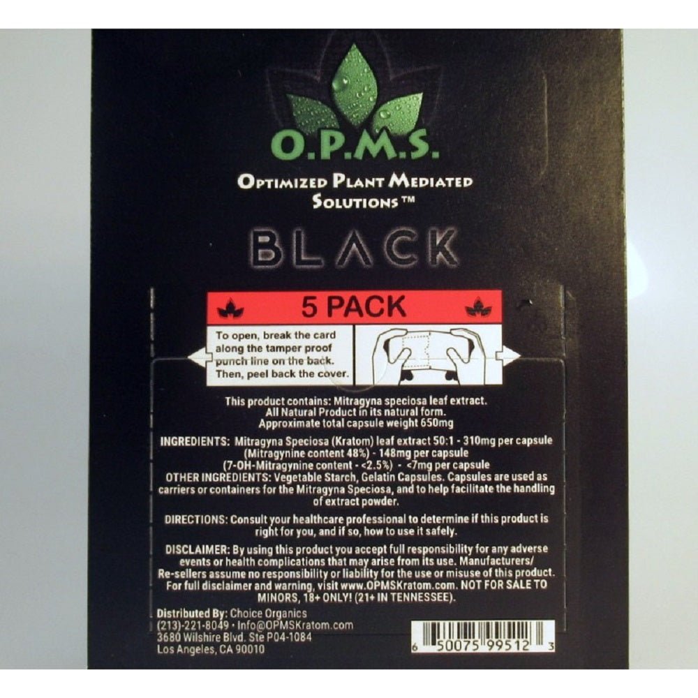 OPMS 10 PACK 5 COUNT BLACK CAPSULES - SquaredistributionOPMS