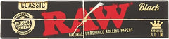 RAW CLASSIC ROLLING PAPER KING SIZE SLIM BLACK 32CT 50PK - SquaredistributionRAW