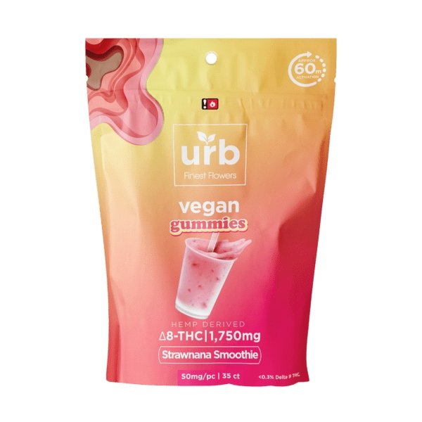 URB Delta 8 + Delta 10 Vegan Gummies 1750mg 5 Bags / Box - Squaredistribution