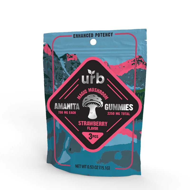 URB MAGIC MUSHROOM AMANITA GUMMIES 2250MG (750MG PER GUMMY) 3PC/PACK - SquaredistributionURB